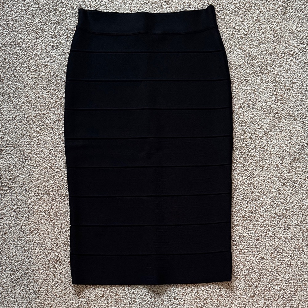 BCBGMaxAzria Black Bandage Skirt